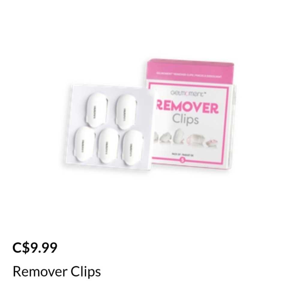 Gel remover clips to be used with Gel Moments 2 sets available